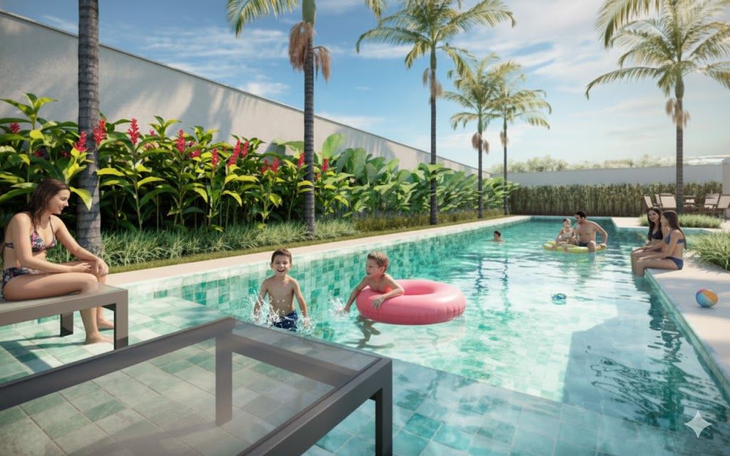 Piscina Do Praça Santo Antônio Da Cury Construtora Em Santo Amaro, São Paulo, Com Áreas De Lazer E Rooftop.